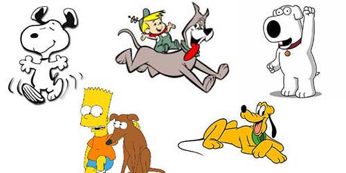 Animated cartoon dogs
