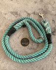 Teal Eco-friendly Dog Leads and Leaches, organic cotton handcrafted by Farmer Pete's Australian Made