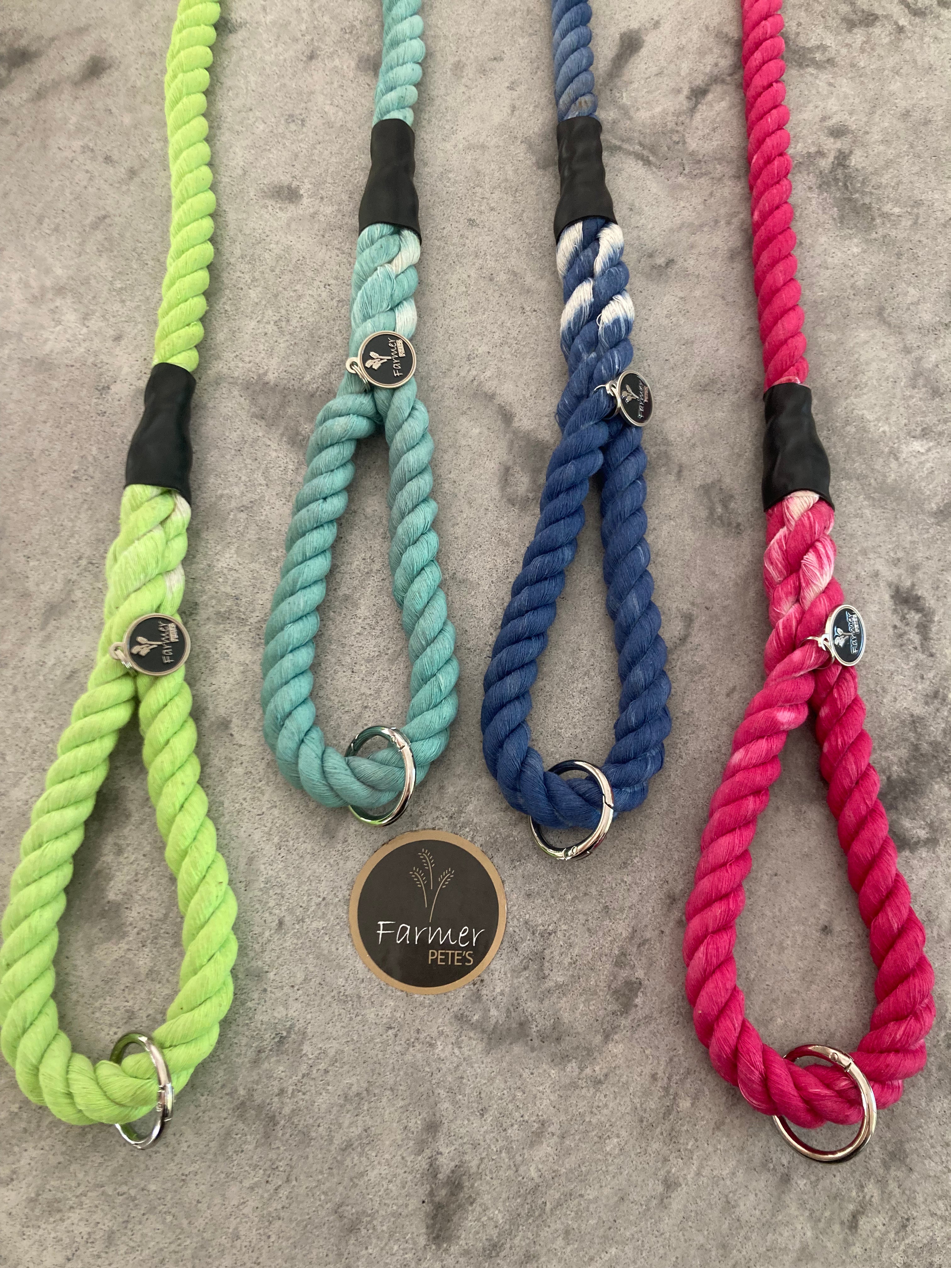 Original Eco-friendly Dog Leads and Leaches, organic cotton handcrafted by Farmer Pete&#39;s Australian Made
