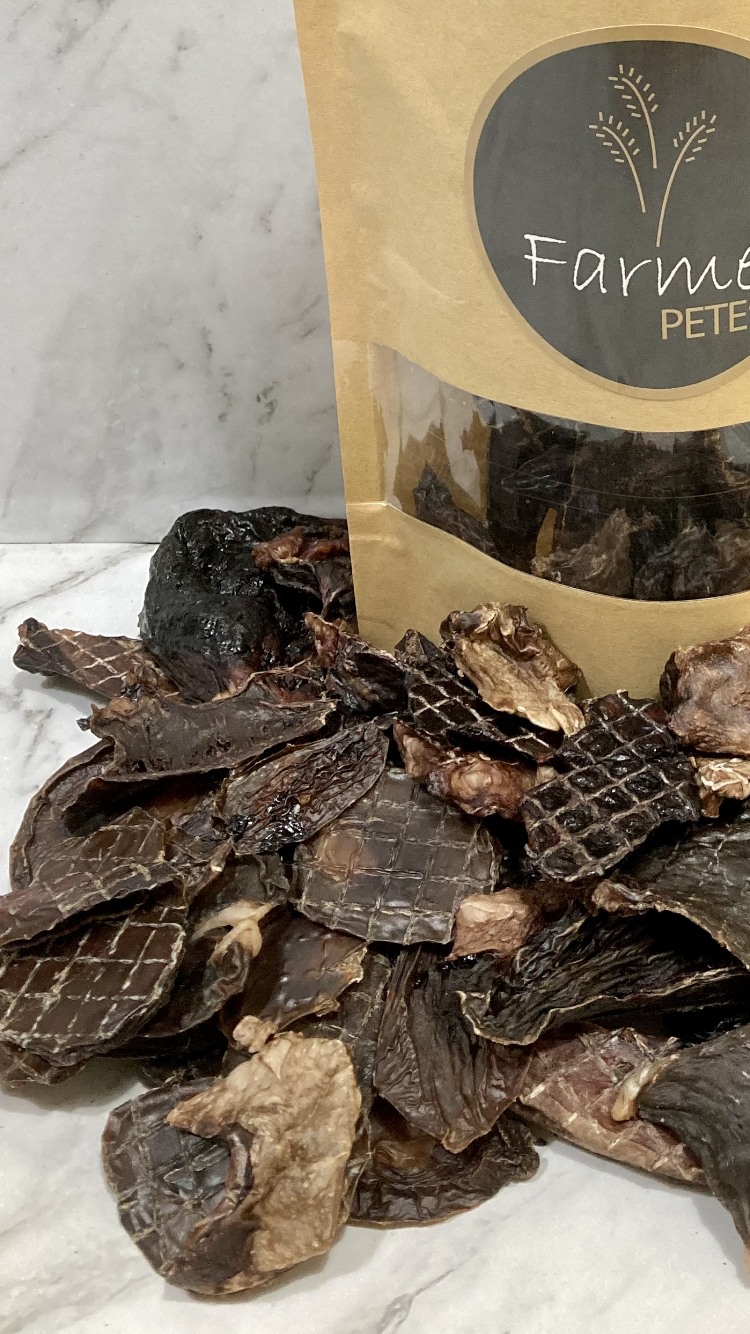 Australian made Roo mixed offal treats for dogs by Farmer Pete&#39;s.
