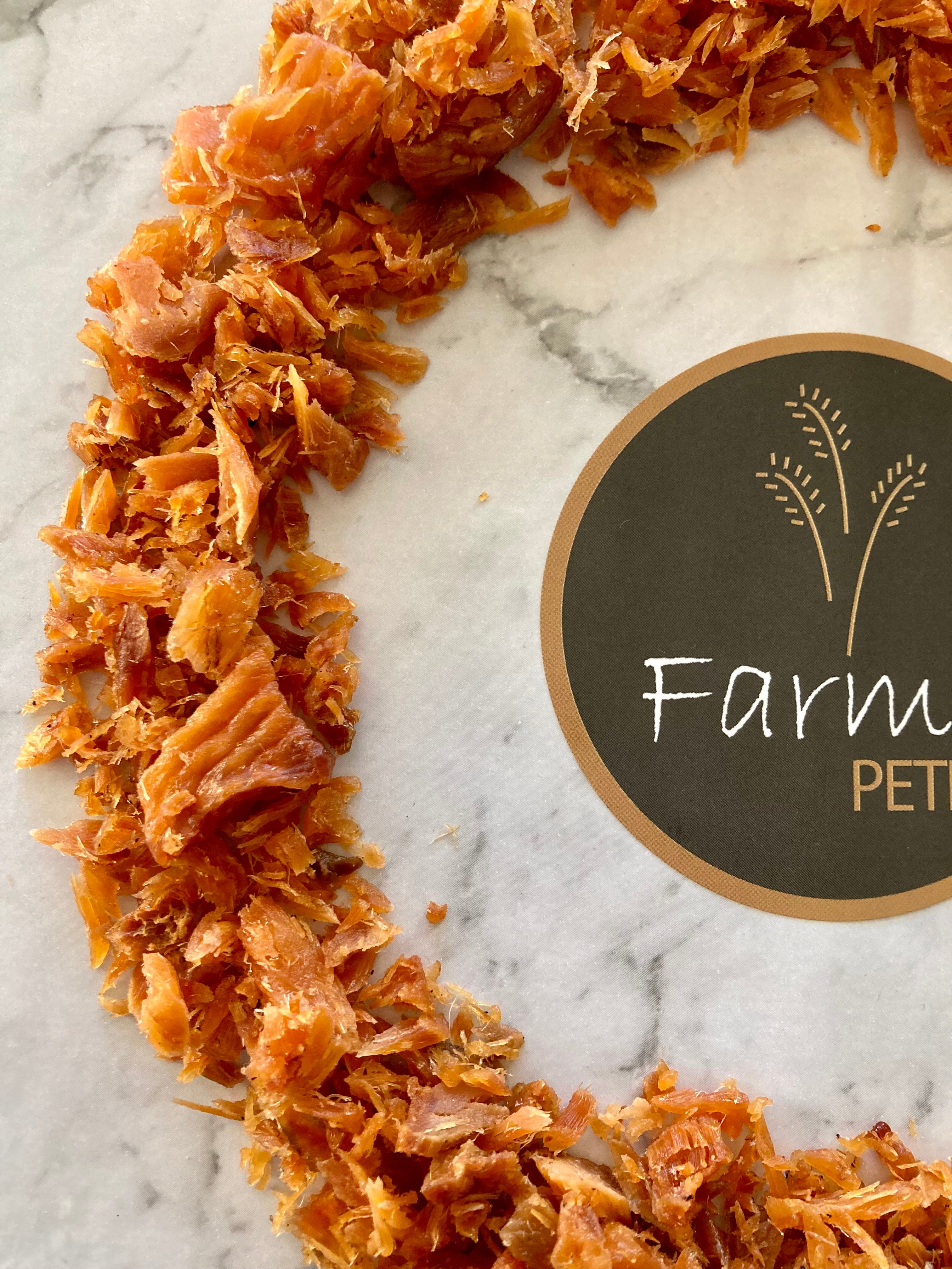 Dried Salmon Fish Sprinkles for dogs by Farmer Pete&#39;s