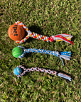 Handmade Tennis Fetch Toy in 3 sizes by Farmer Pete's.