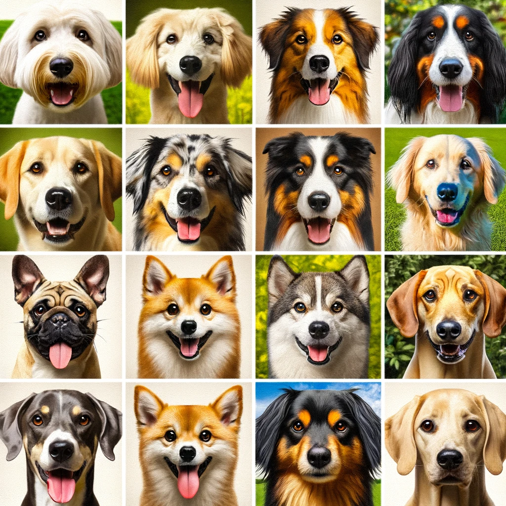 Most Popular Dog Breeds in Australia in a collage 