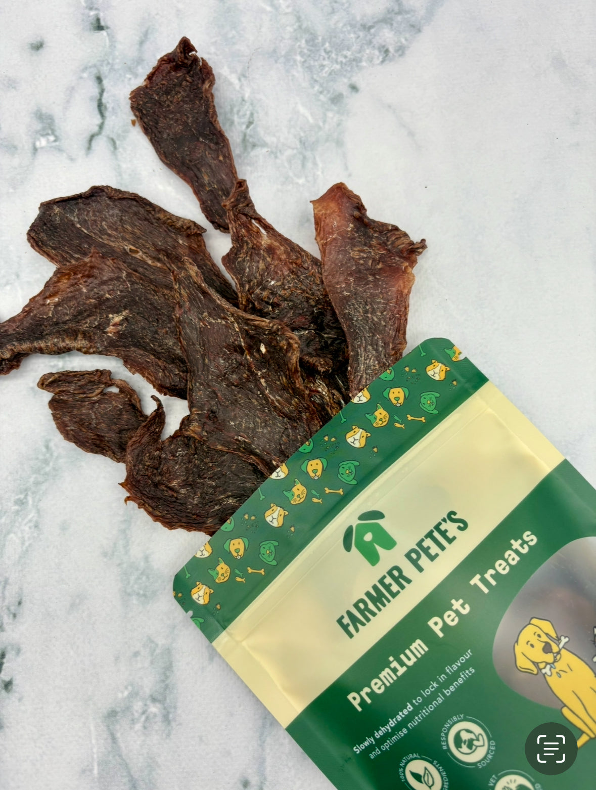 Dog Jerky Treats by Farmer Pete's, Australian dried pet supplies