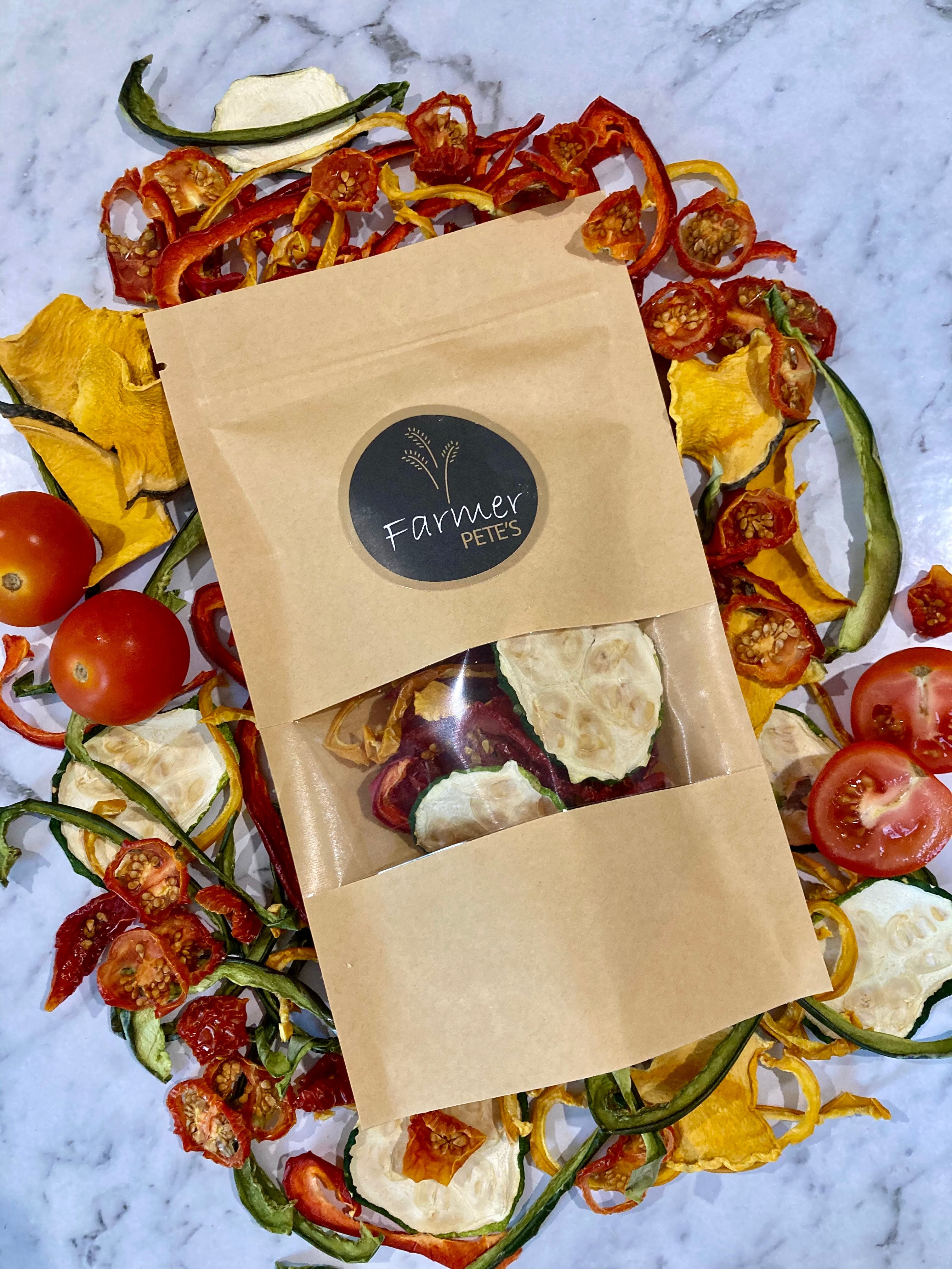 Dried Fruit & Vegetable Treats for Rabbit and Guinea Pigs, made in Australia by Farmer Pete's