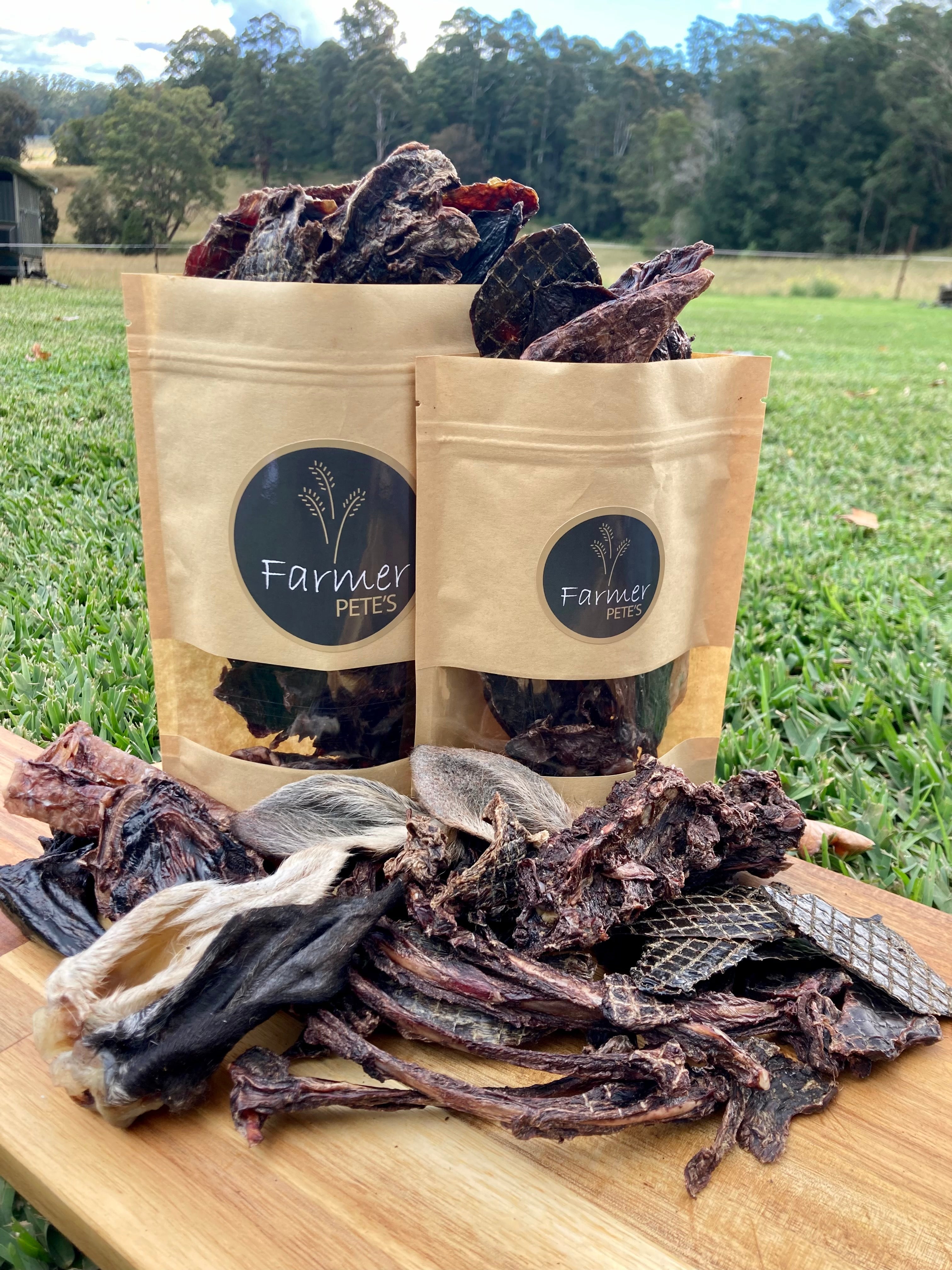 puppy treats and training chew snacks for your puppies with quality Australian products with Farmer Pete's