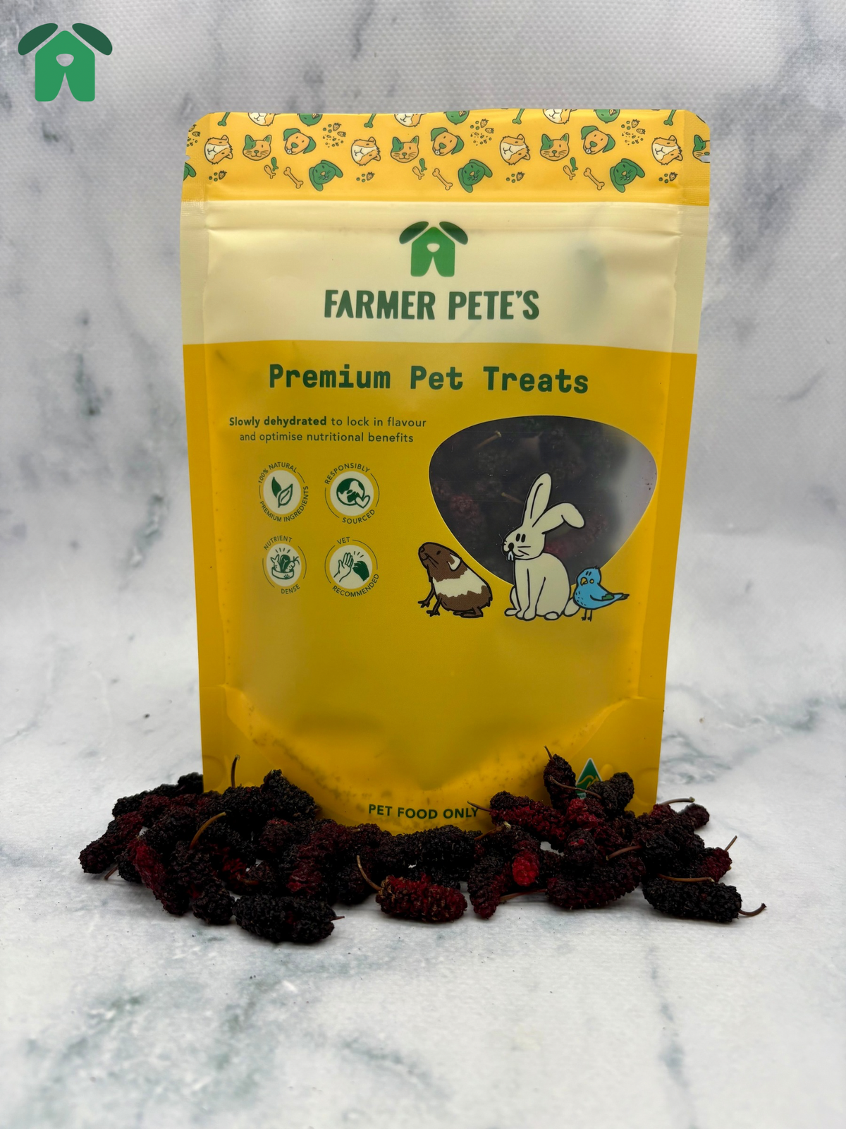 Dried Mulberry Fruit Treats for Rabbits & Guinea Pigs – Farmer Pete's