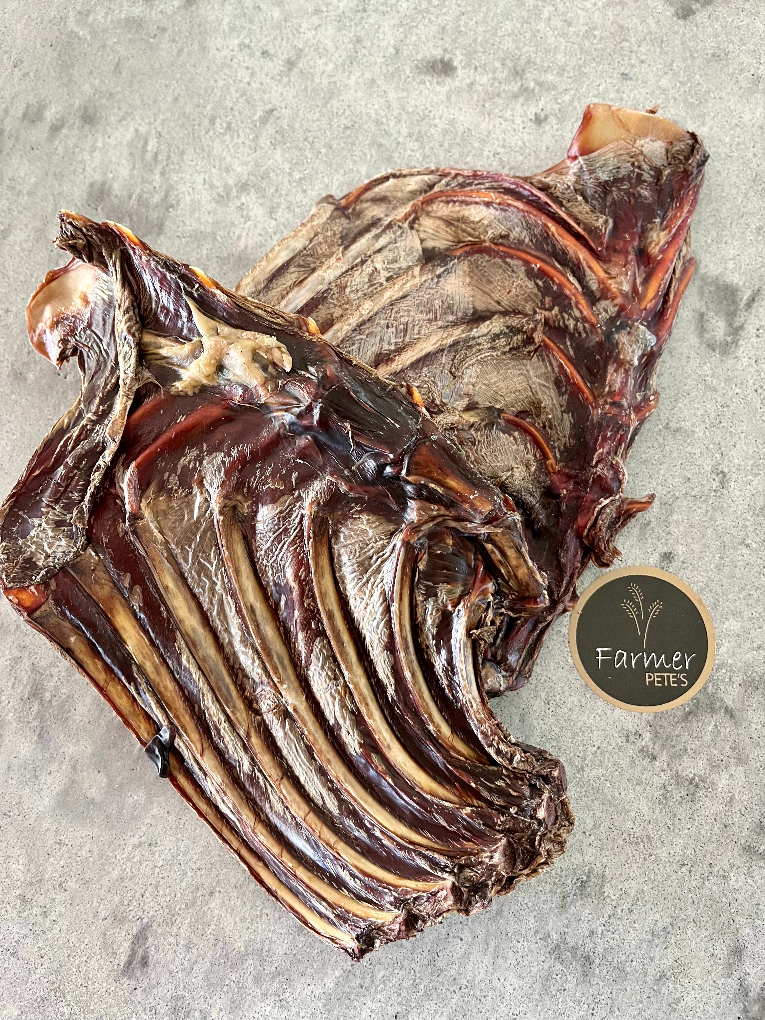 dried kangaroo rib for dog chews by Farmer Pete&#39;s
