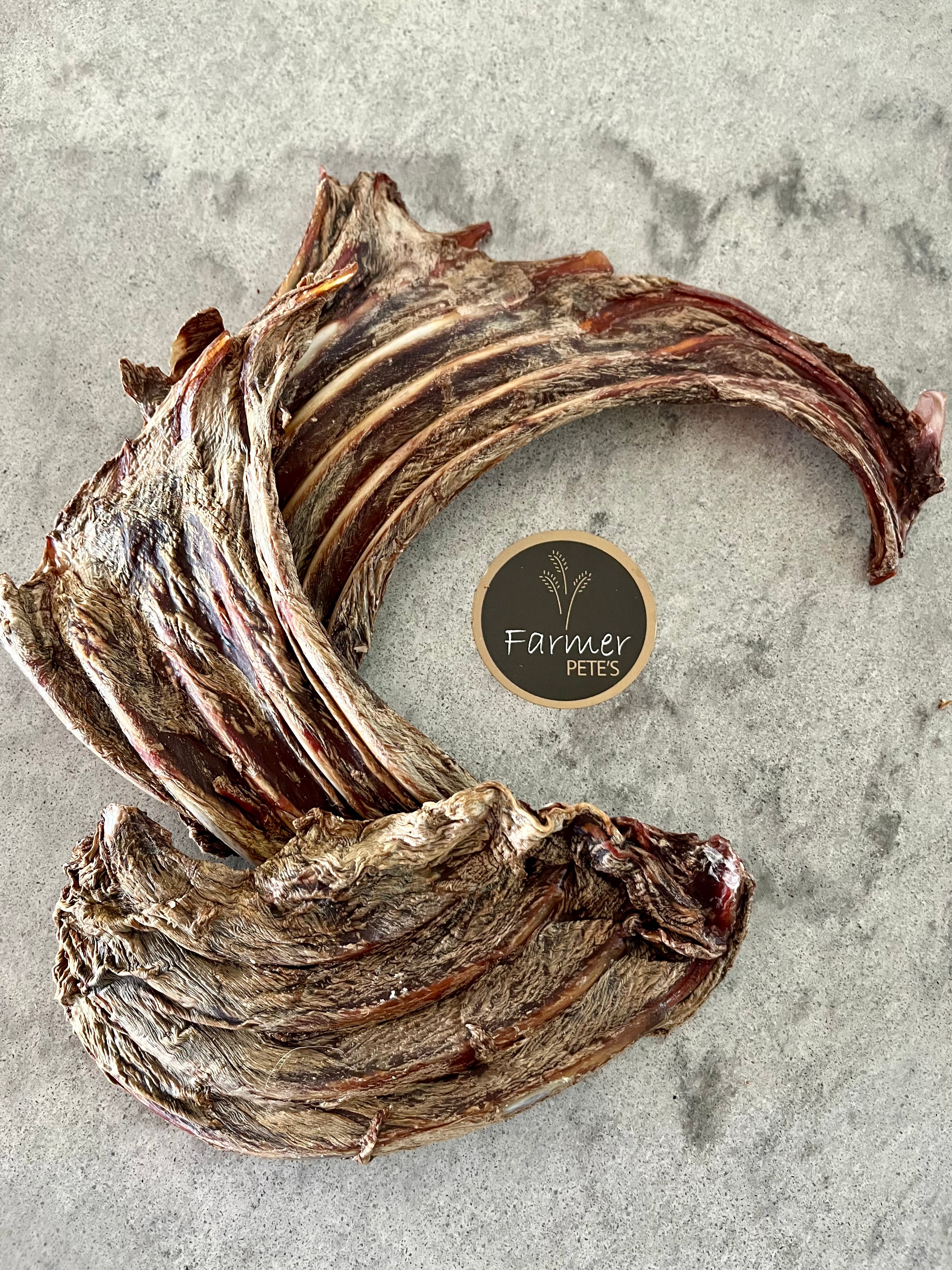dried kangaroo rib for dog chews by Farmer Pete&#39;s