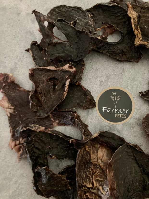 Farmer Pete's Beef Heart treats. 100% natural dog treats.