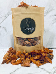 Healthy Salmon bites for dogs and cats by Farmer Pete's.