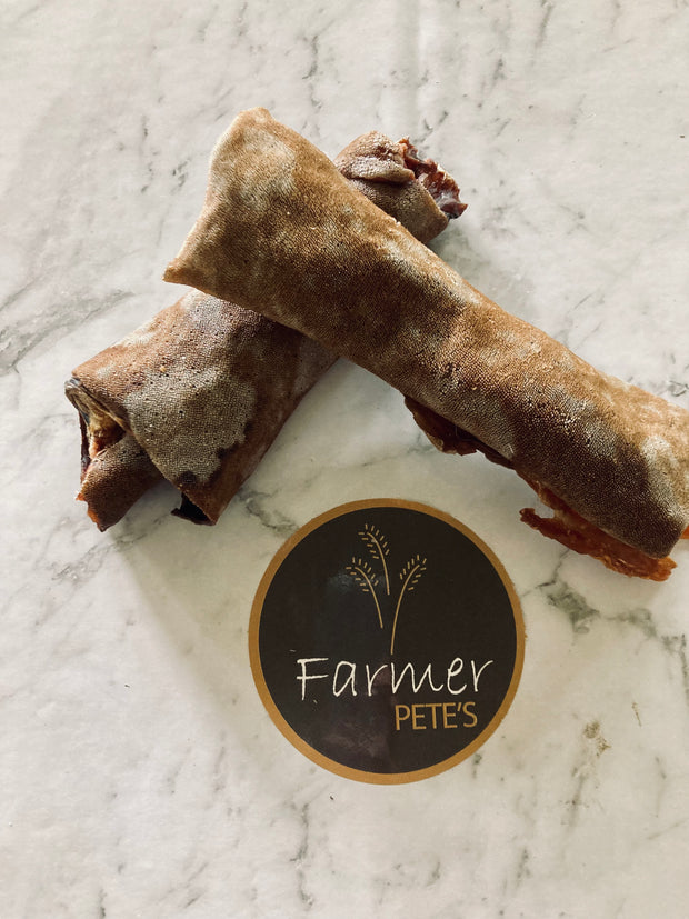 Dried Shark Skin Rolls for dogs by Farmer Pete's