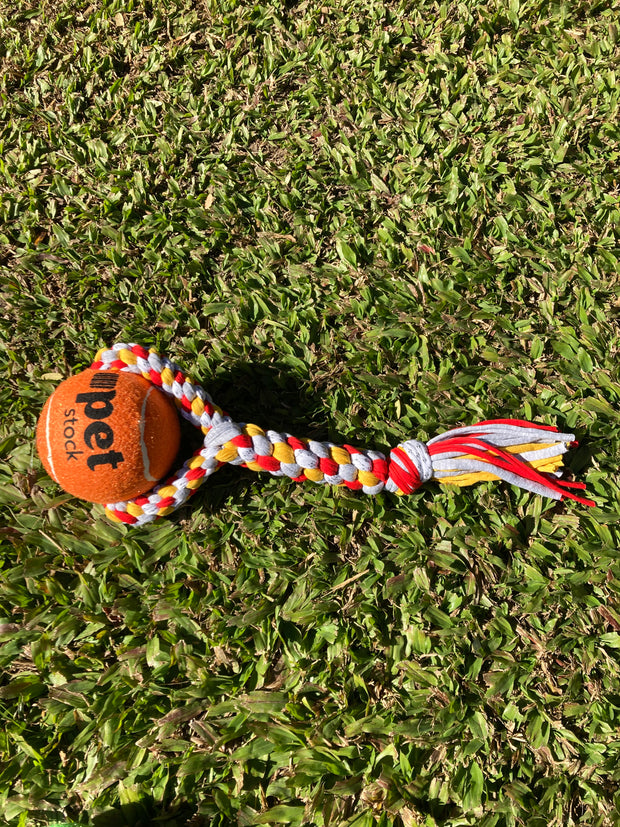 Jumbo Tennis Ball Fetch Toy by Farmer Pete's.