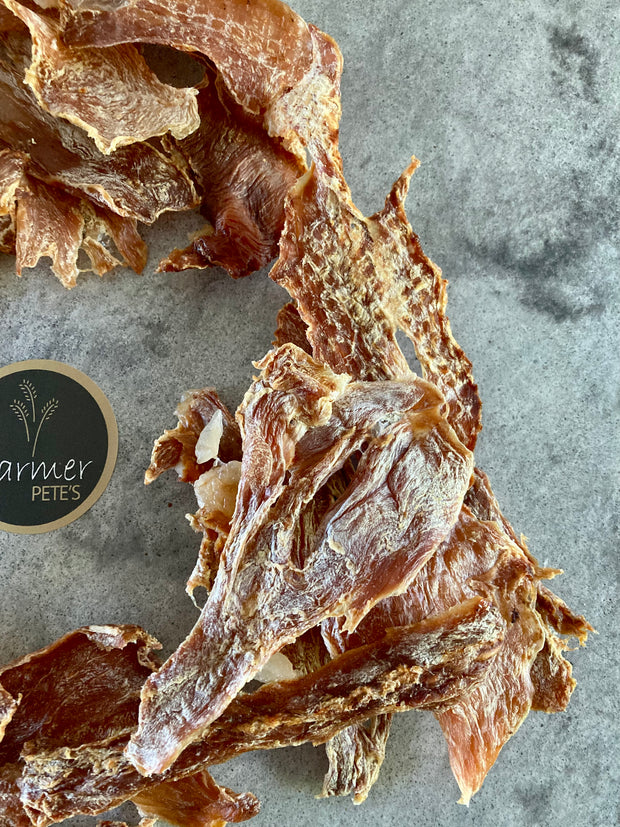Close up of Farmer Pete's Crocodile Jerky