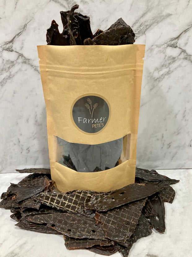 Lamb Liver dog treats. 100% natural and Australian made by Farmer Pete's. 
