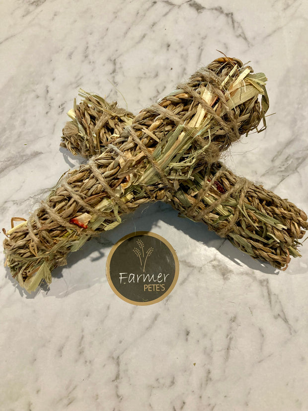 Dried Seagrass Logs for small Pet chews by Farmer Pete's