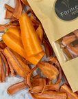 Australian made carrot slices for Rabbits and Guinea Pigs by Farmer Pete's. 