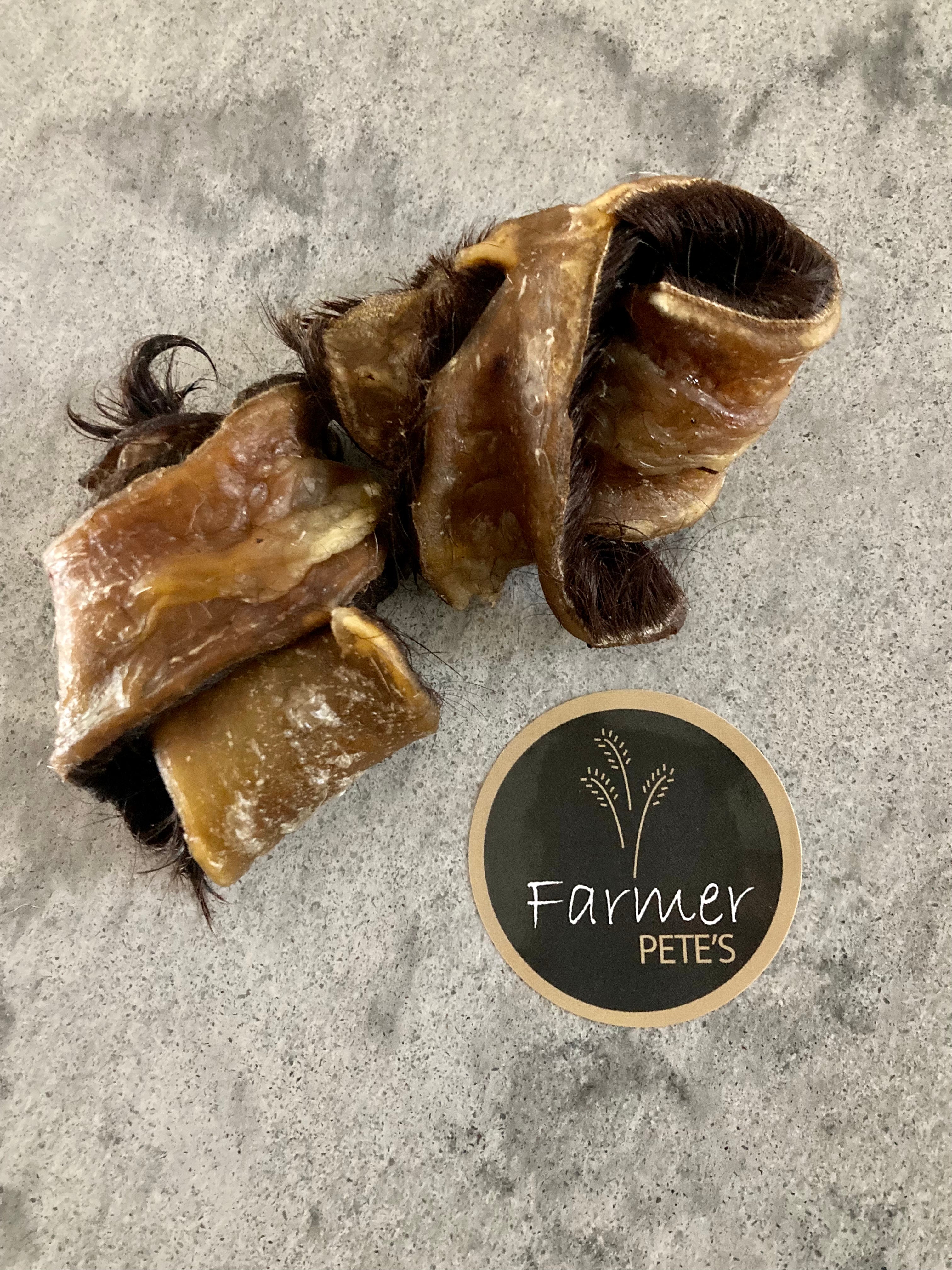 Small beef skin with fur rolls by Farmer Pete&#39;s.