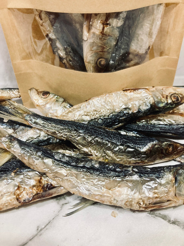 Farmer Pete's pilchards packaged dog treats