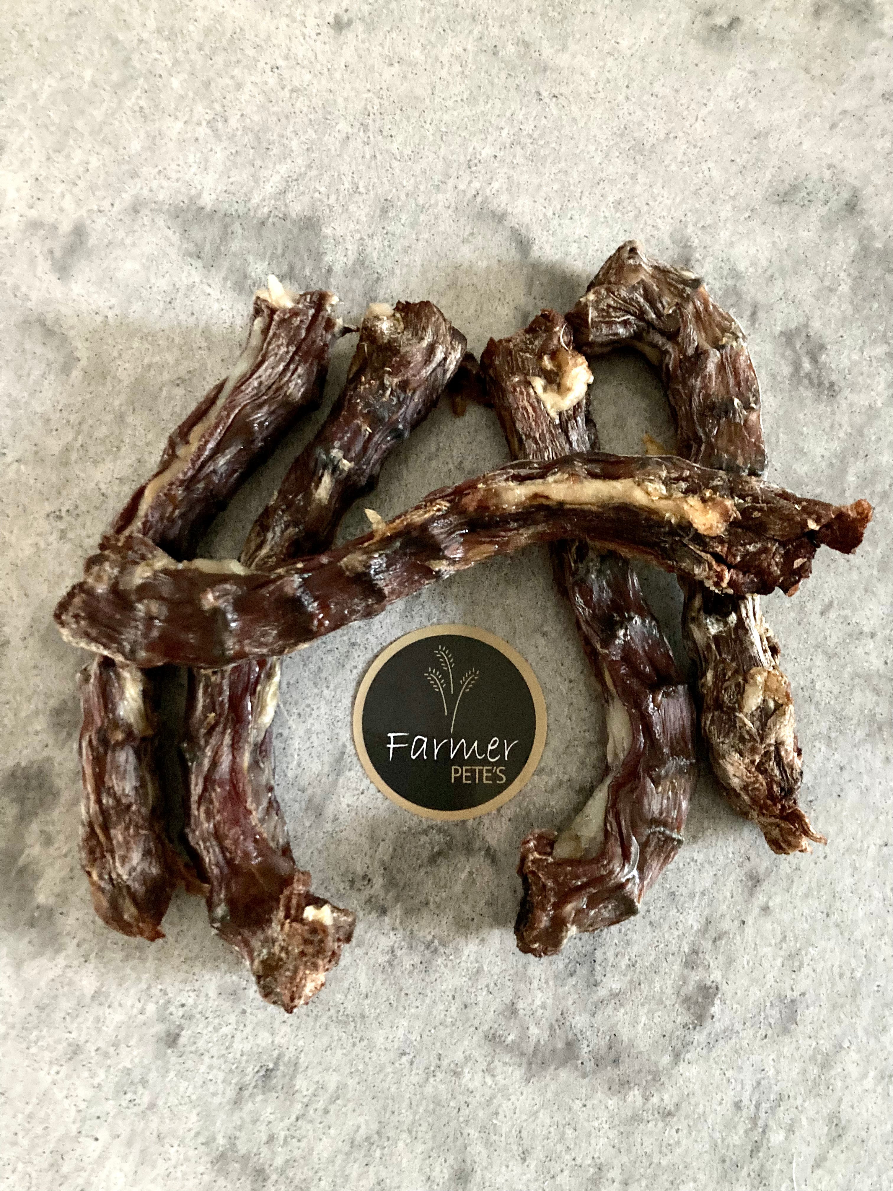 Duck neck dog treats by Farmer Pete&#39;s