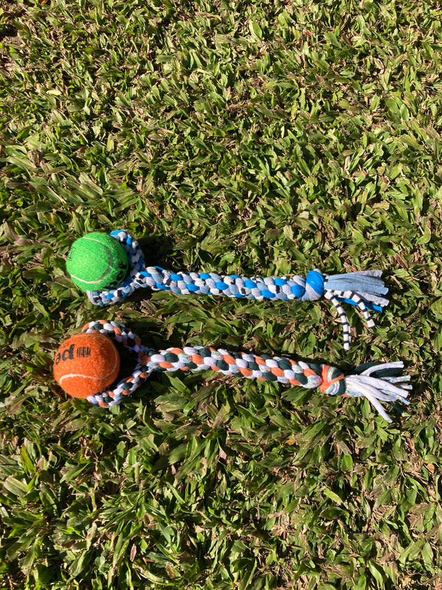 Medium/Large Farmer Pete's Tennis Ball Fetch Toy. 
