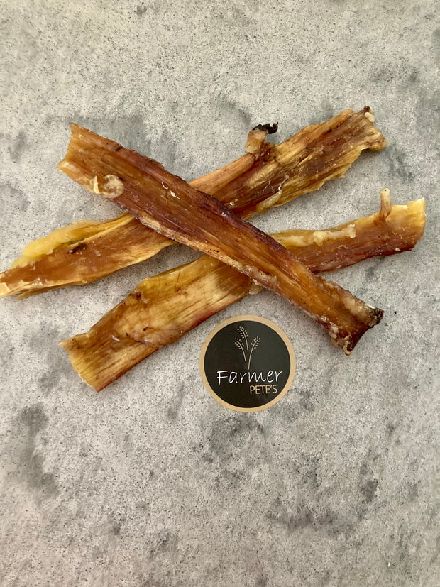 Australian made beef tendon paddywacks by Farmer Pete's.